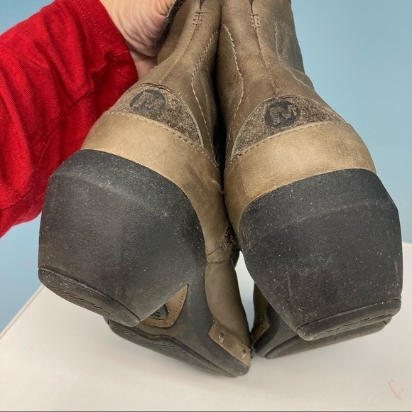 MERRELL  LUX Sz 10 Mid Nubuck Leather Moto Style Ankle Boots - Picture 12 of 14